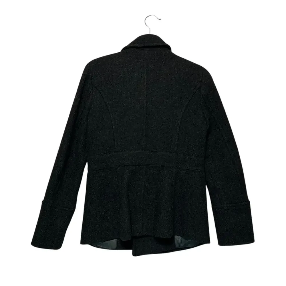 J. Crew Stadium Cloth Nello Gori Peacoat Women's Sz 2 Charcoal Gray Timeless